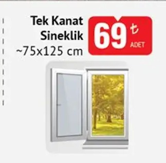 Tek Kanat Sineklik ~75X125 Cm
