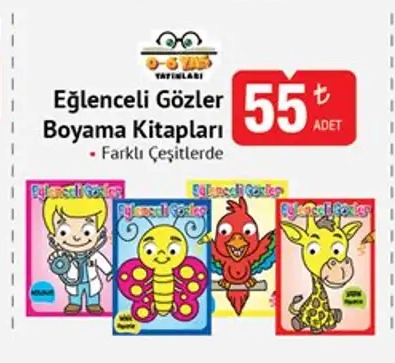 Eğlenceli Gözler Boyama Kitapları (Farklı Çeşitlerde)