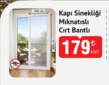 Kapı Sinekliği Mıknatıslı Cırt Bantlı