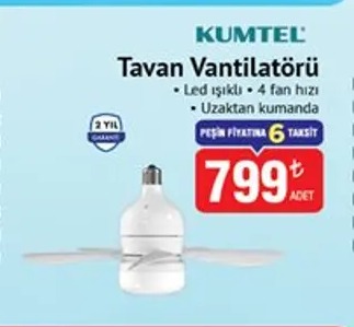 Kumtel Tavan Vantilatörü