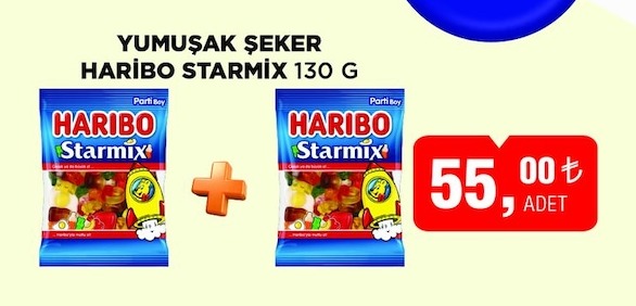 Haribo Starmix Yumuşak Şeker 2X130G