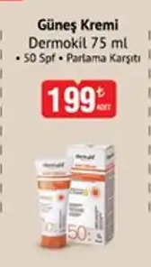 Güneş Kremi Dermokil 75 Ml