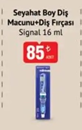 Seyahat Boy Diş Macunu+Diş Fırçası Signal 16 Ml