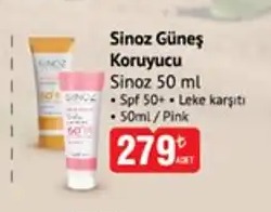 Sinoz Güneş Koruyucu Sinoz 50 Ml