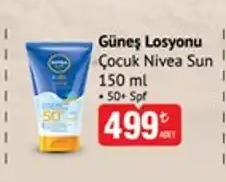 Güneş Losyonu Çocuk Nivea Sun 150 Ml