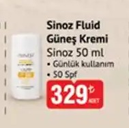 Sinoz Fluid Güneş Kremi Sinoz 50 Ml
