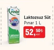 Pinar Laktozsuz Süt 1 L