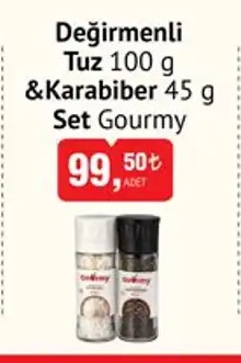Gourmy Degirmenli Tuz 100G & Karabiber 45G Set