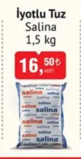 Salina İyotlu Tuz 1,5Kg