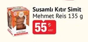 Susamlı Kıtı Sım T Mehmet Reis 135 G