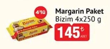 Margarin Paket Bızım 4X250 G