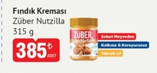 Züber Nutzilla Fındık Kreması 315 G