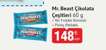 Mr. Beast Çikolata Çeşitleri 60G