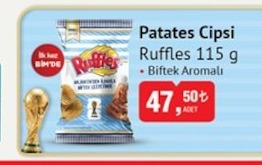 Patates Cipsi Ruffles 115G Biftik Aromali