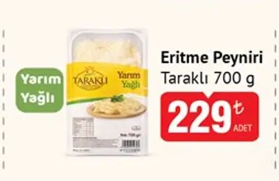 Taraklı Yarım Yağlı Eritme Peyniri 700 G