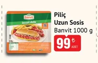 Banvit Piliç Uzun Sosis 1000 G