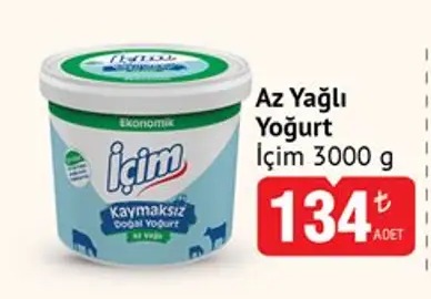 İçim Az Yağlı Yoğurt 3000 G