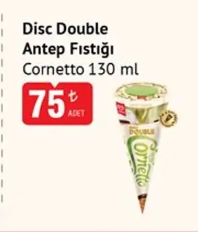 Disc Double Antep Fıstığı Cornetto 130Ml