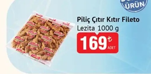 Piliç Çıtır Kıtir Fileto Lezıta 1000 G