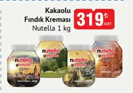 Kakaolu Findik Kremasi Nutella 1Kg