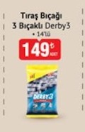 Tıraş Bıçağı 3 Bıçaklı Derby3