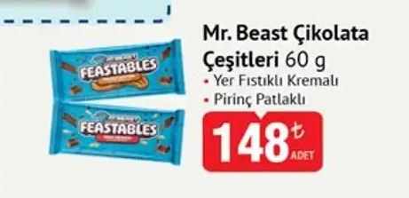 Mr. Beast Çikolata Çeşitleri 60G