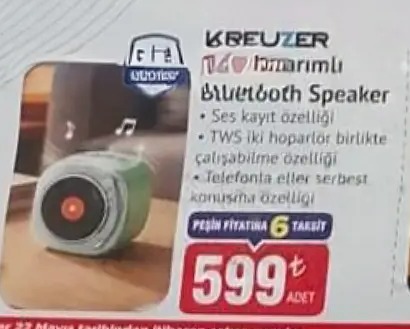 Kreuzer Hazırıılı Bluetooth Speaker