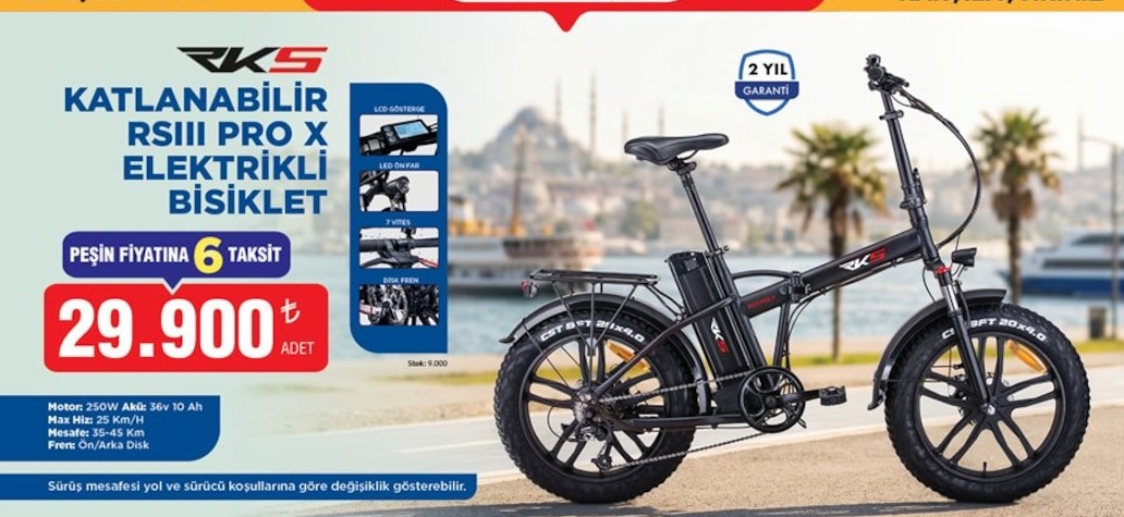 Katlanabilir Rsiii Pro X Elektrikli Bisiklet