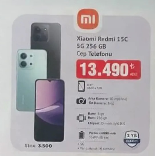 Xiaomi Redmi 15C 5G 256 Gb Cep Telefonu