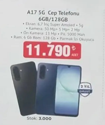 A17 5G Cep Telefonu 6Gb/128Gb