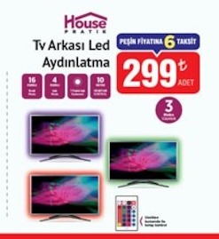 House Pratik Tv Arkası Led Aydınlatma Adet