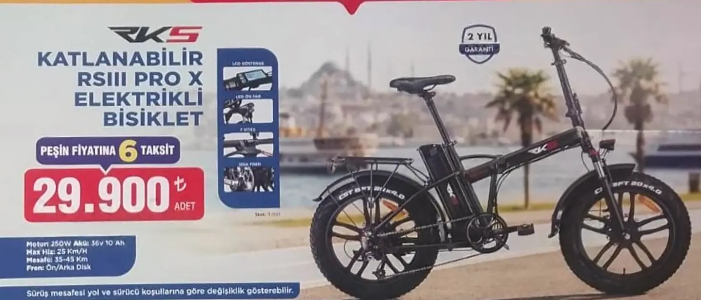 Katlanabilir Rsiıı Pro X Elektrikli Bisiklet