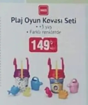 Plaj Oyun Kovası Seti Farklı Renklerde