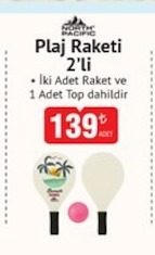 North Pacific Plaj Raketi 2'Li 1 Top