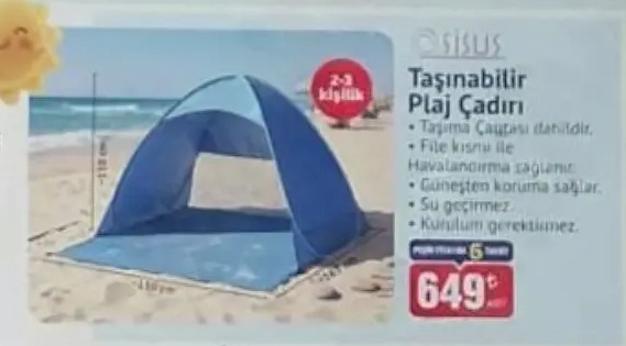 Slsus Taşınabilir Plaj Çadırı