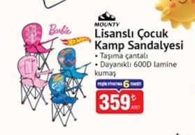 Mounty Lisanslı Çocuk Kamp Sandalyesi