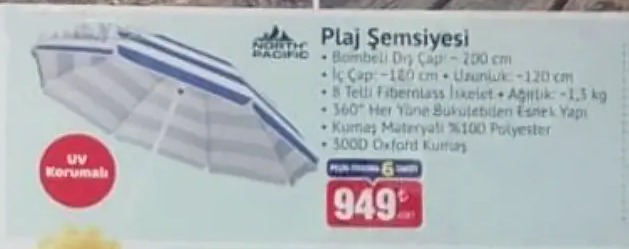 North Pacific Plaj Şemsiyesi