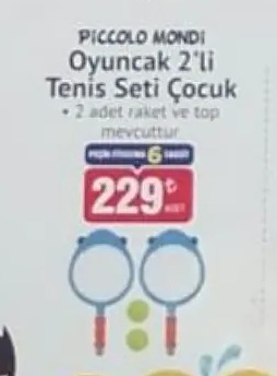 Piccolo Mondi Oyuncak 2'Li Tenis Seti Çocuk
