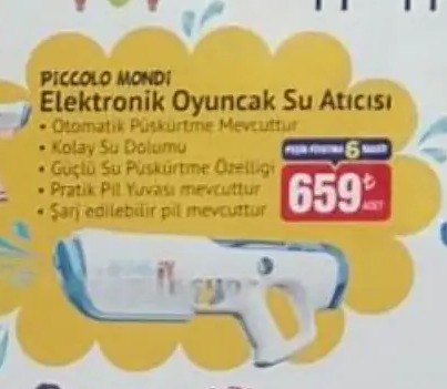 Piccolo Mondi Elektronik Oyuncak Su Atıcısı