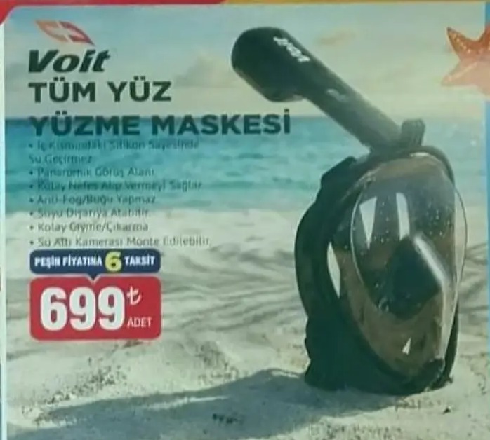 Voit Tüm Yüz Yüzme Maskesi