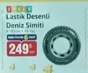 Intex Lastik Desenli Deniz Simiti 91Cm