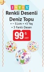 Intex Renkli Desenli Deniz Topu 51Cm