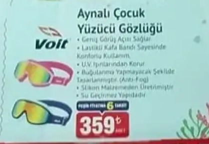 Voit Aynalı Çocuk Yüzücü Gözlüğü