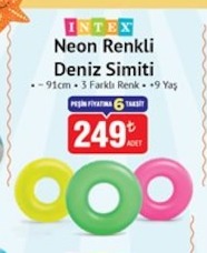 Intex Neon Renkli Deniz Simiti 91Cm
