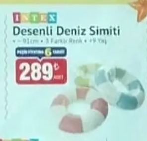 Intex Desenli Deniz Simiti 91Cm
