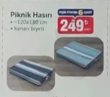 Piknik Hasiri ~120X180 Cm Kenari Biyeli