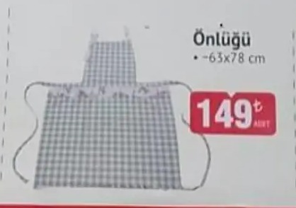 Önlüğü 63X78 Cm