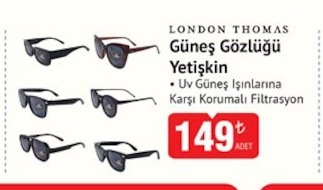 London Thomas Güneş Gözlüğü Yetişkin Uv Güneş Işınlarına Karşı Korumalı Filtrasyon