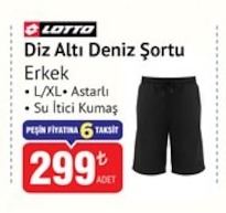 Lotto Diz Alti Deniz Sortu Erkek L/Xl Astarli Su Itici Kumas