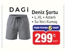 Dagi Deniz Sortu L,Xl Astarli Su Itici Kumas